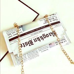 NWOT Adorable & Unique, Newspaper Purse!